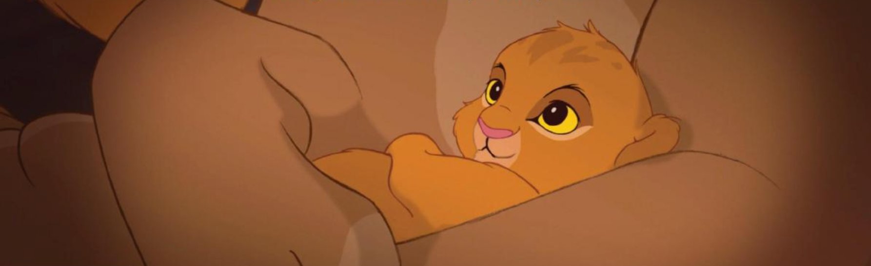 Hugs build character Baby Simba Lion King poster