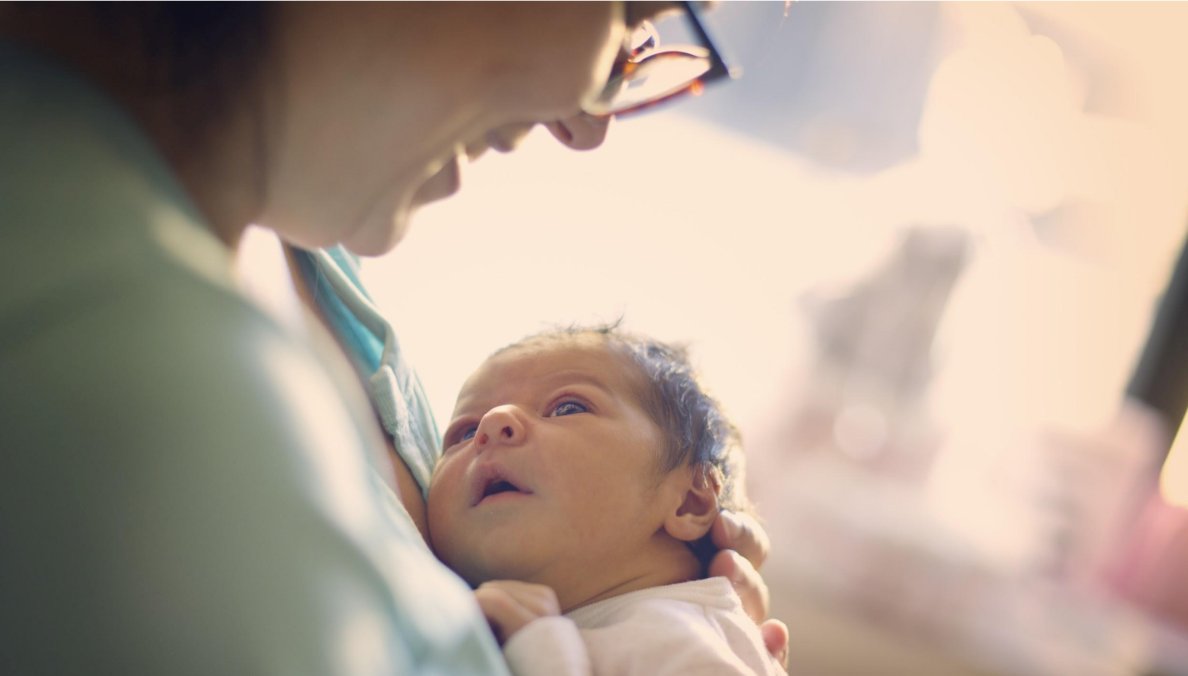 Real baby and parent