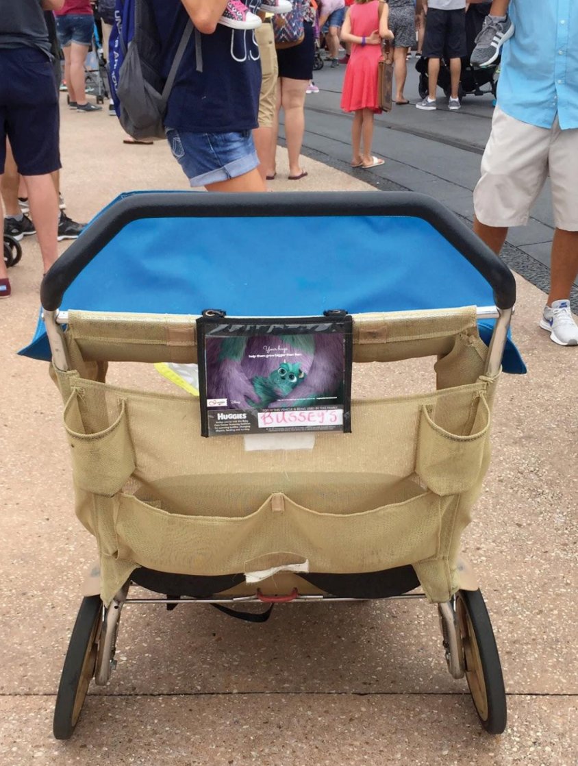 Huggies stroller card in Disney park