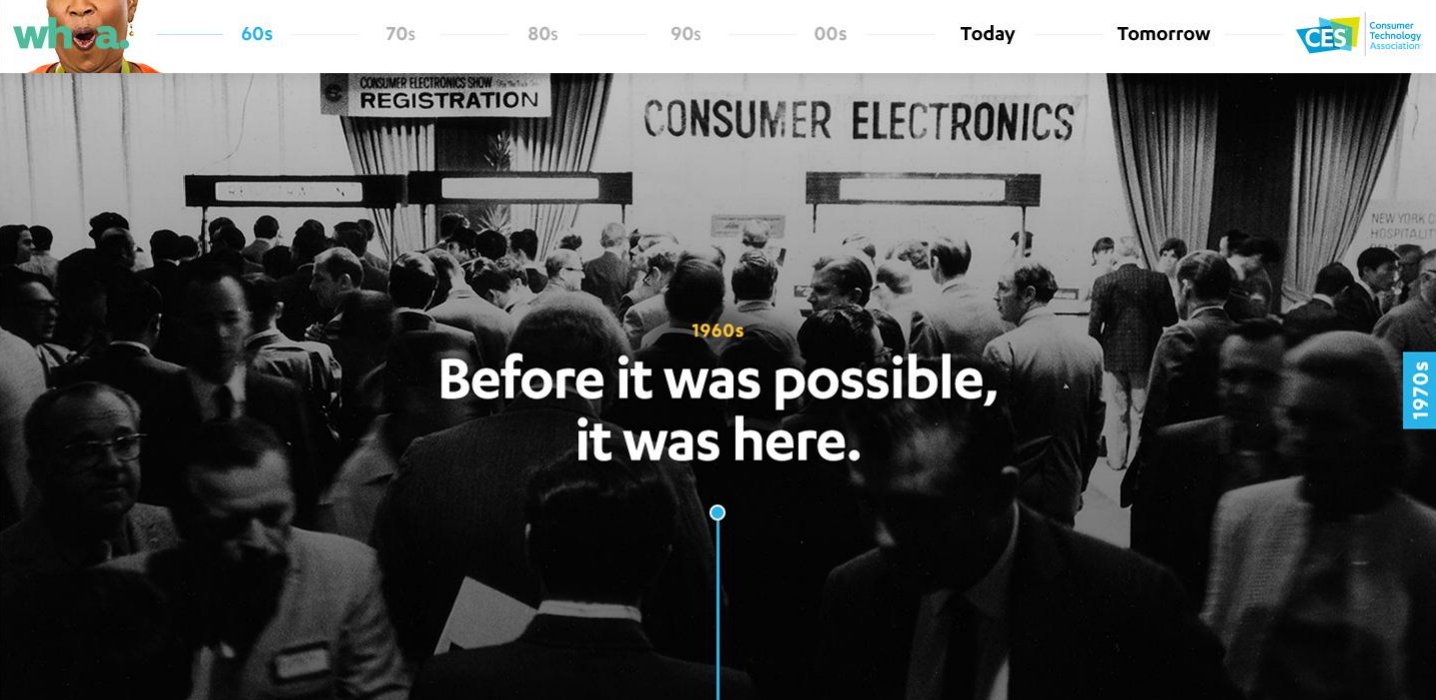 50 Years of CES: Interactive timeline homepage