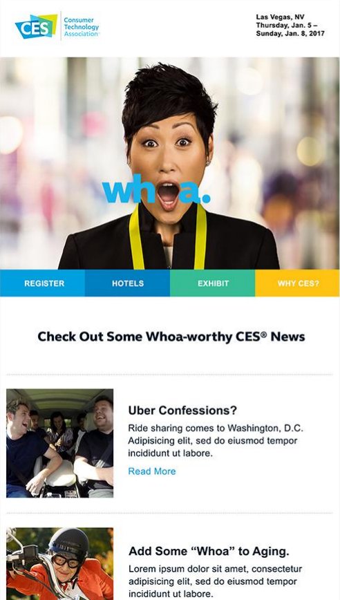 Whoa email campaign: Check out some whoa-worthy CES news