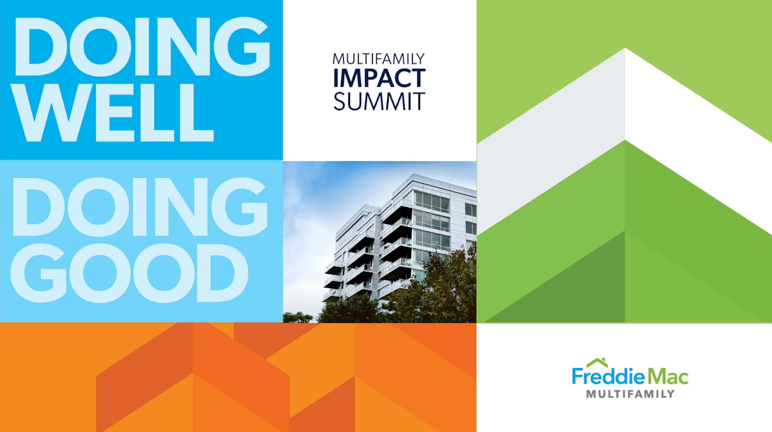 Multifamily Impact Summit key visual system - Doing Well Doing Good