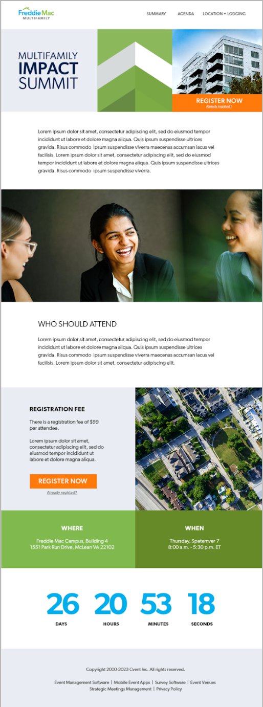 Multifamily Impact Summit web design