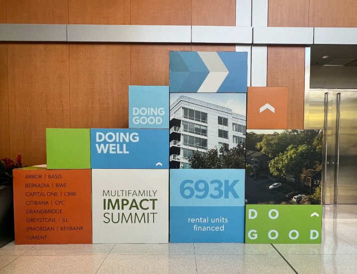 Multifamily Impact Summit environmental graphics flat