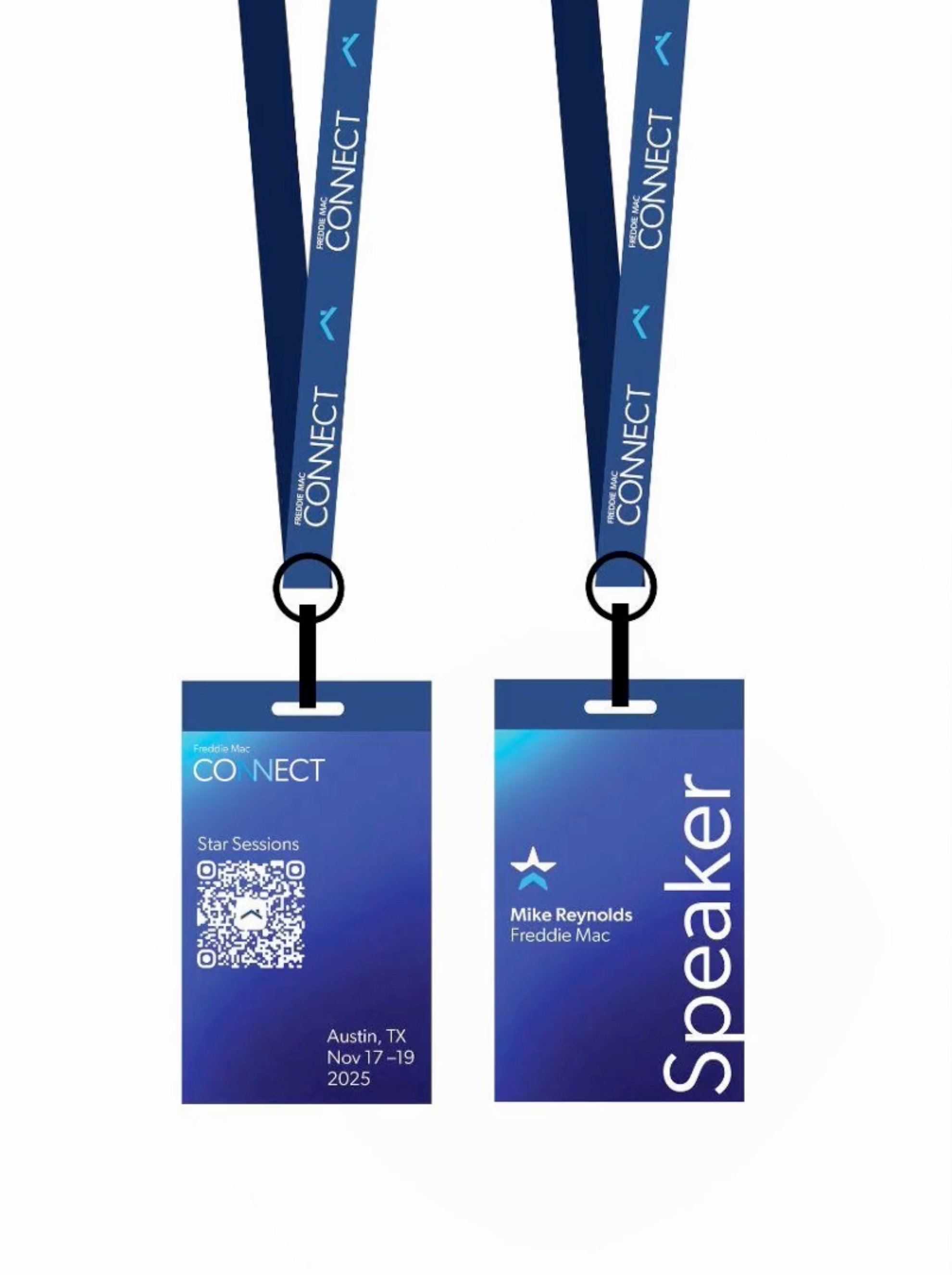 CONNECT badge and lanyard design