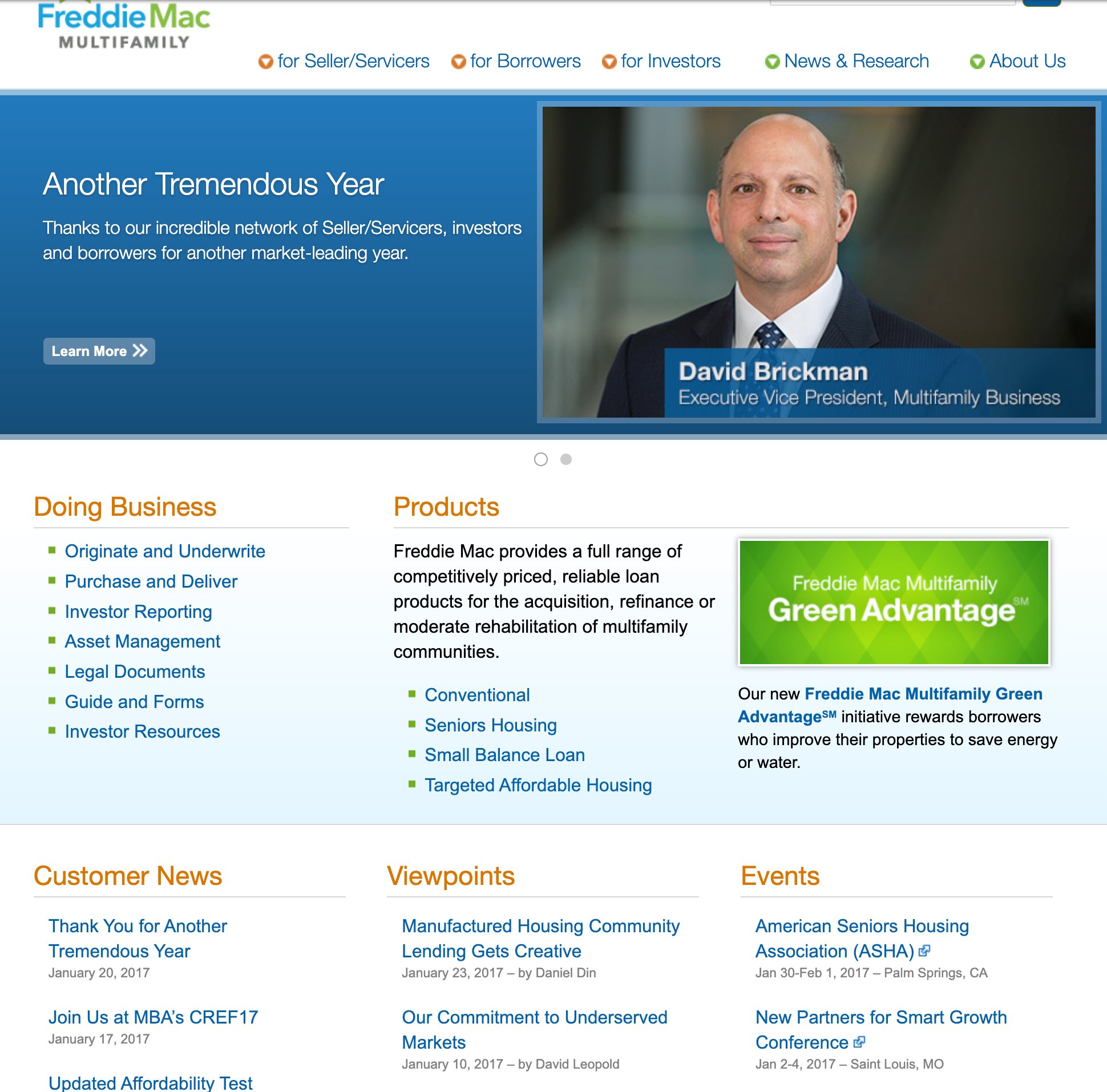 Multifamily website before - different visual system